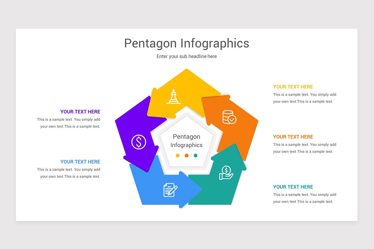 Pentagon Infographics PowerPoint Template | Nulivo Market