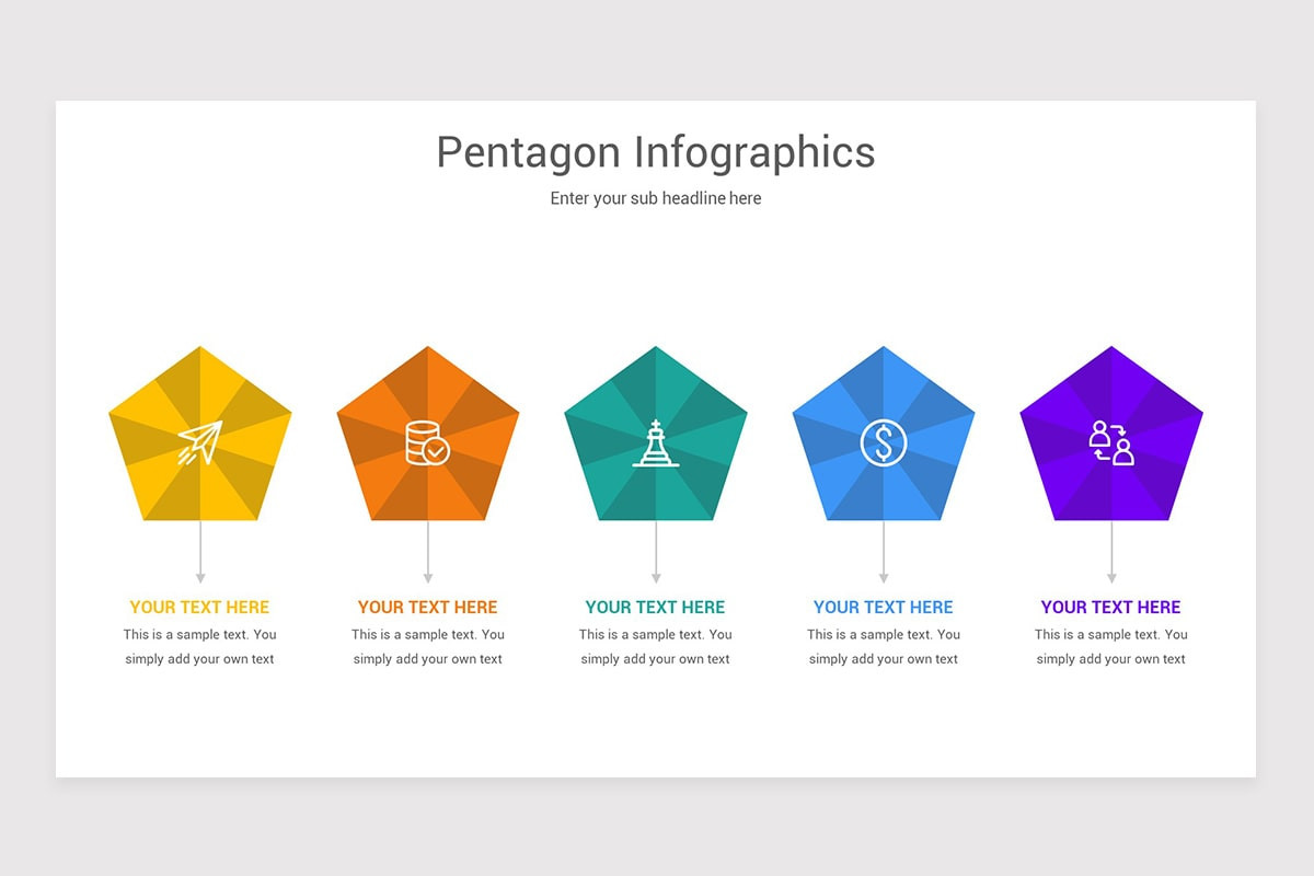 Pentagon Infographics PowerPoint Template | Nulivo Market
