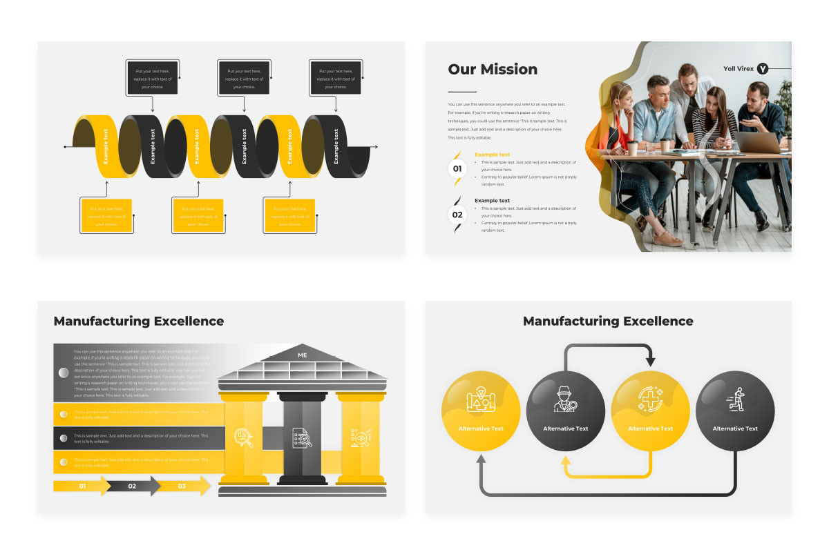 Manufacturing Excellence PowerPoint Presentation Template | Nulivo Market