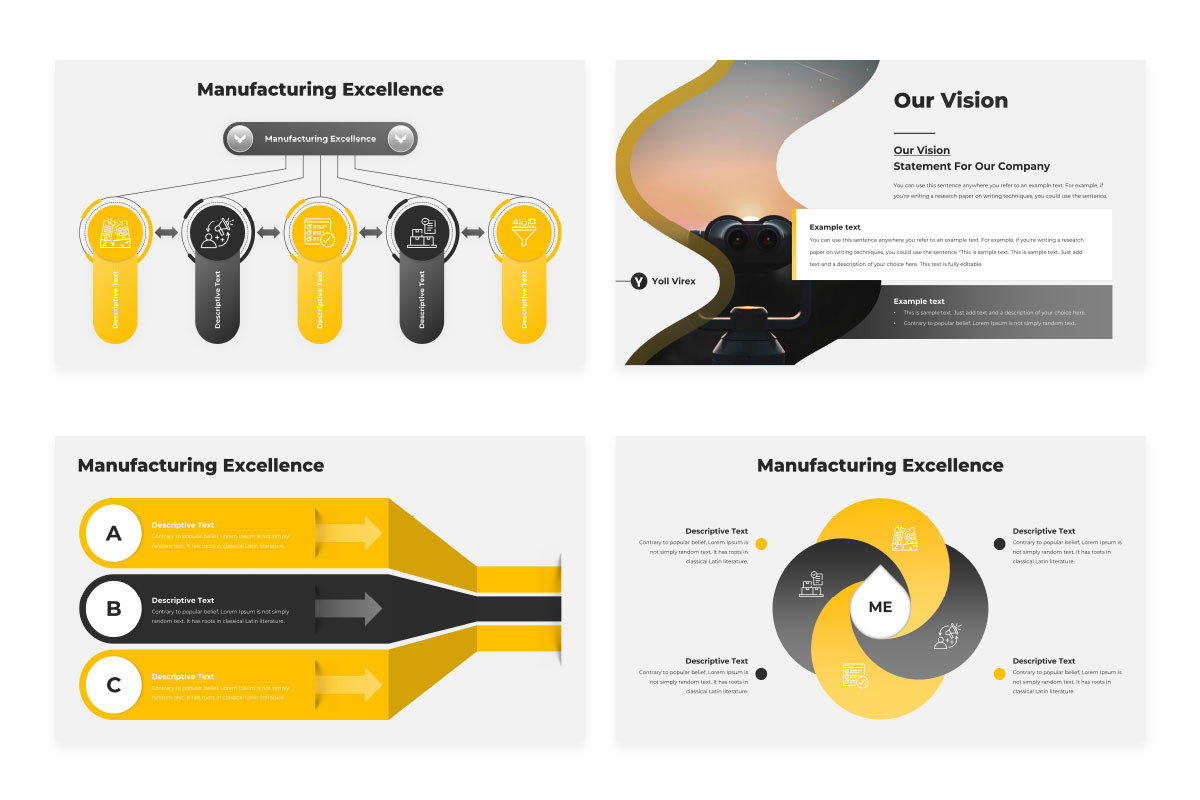 Manufacturing Excellence PowerPoint Presentation Template | Nulivo Market