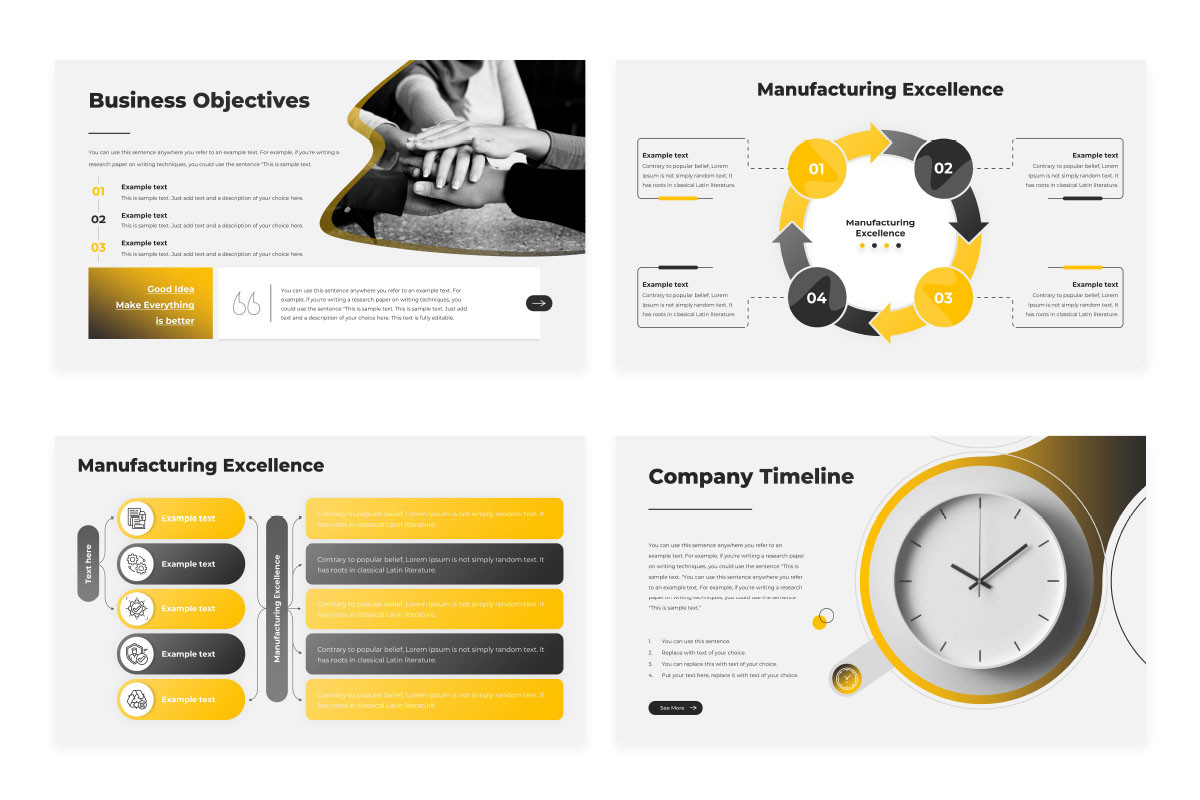 Manufacturing Excellence PowerPoint Presentation Template | Nulivo Market