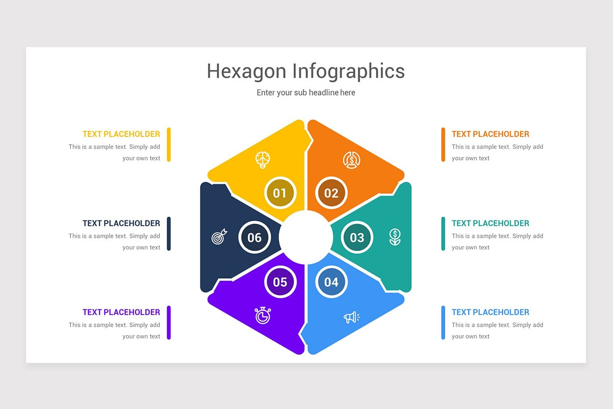 Hexagon Infographics PowerPoint Template | Nulivo Market