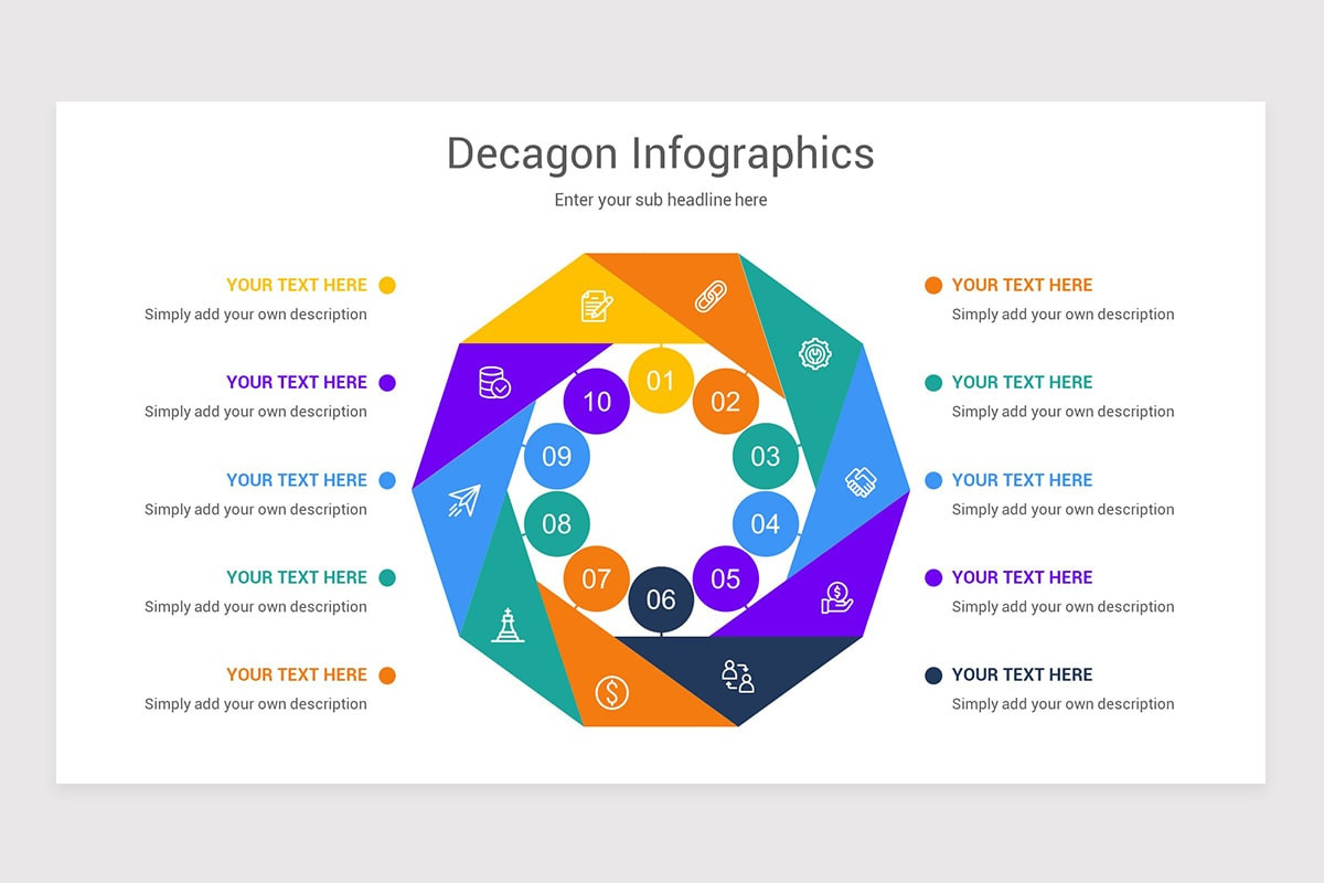 Decagon Infographics PowerPoint Template | Nulivo Market