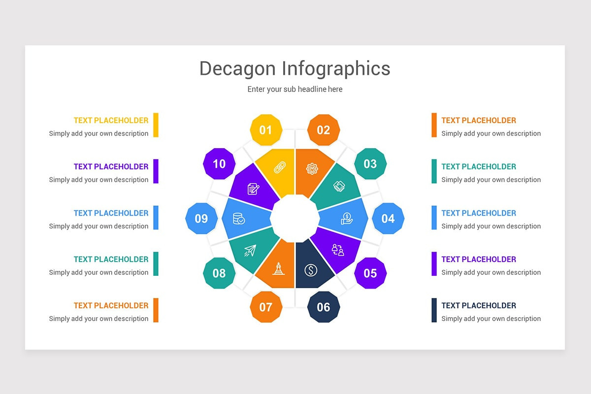 Decagon Infographics PowerPoint Template | Nulivo Market