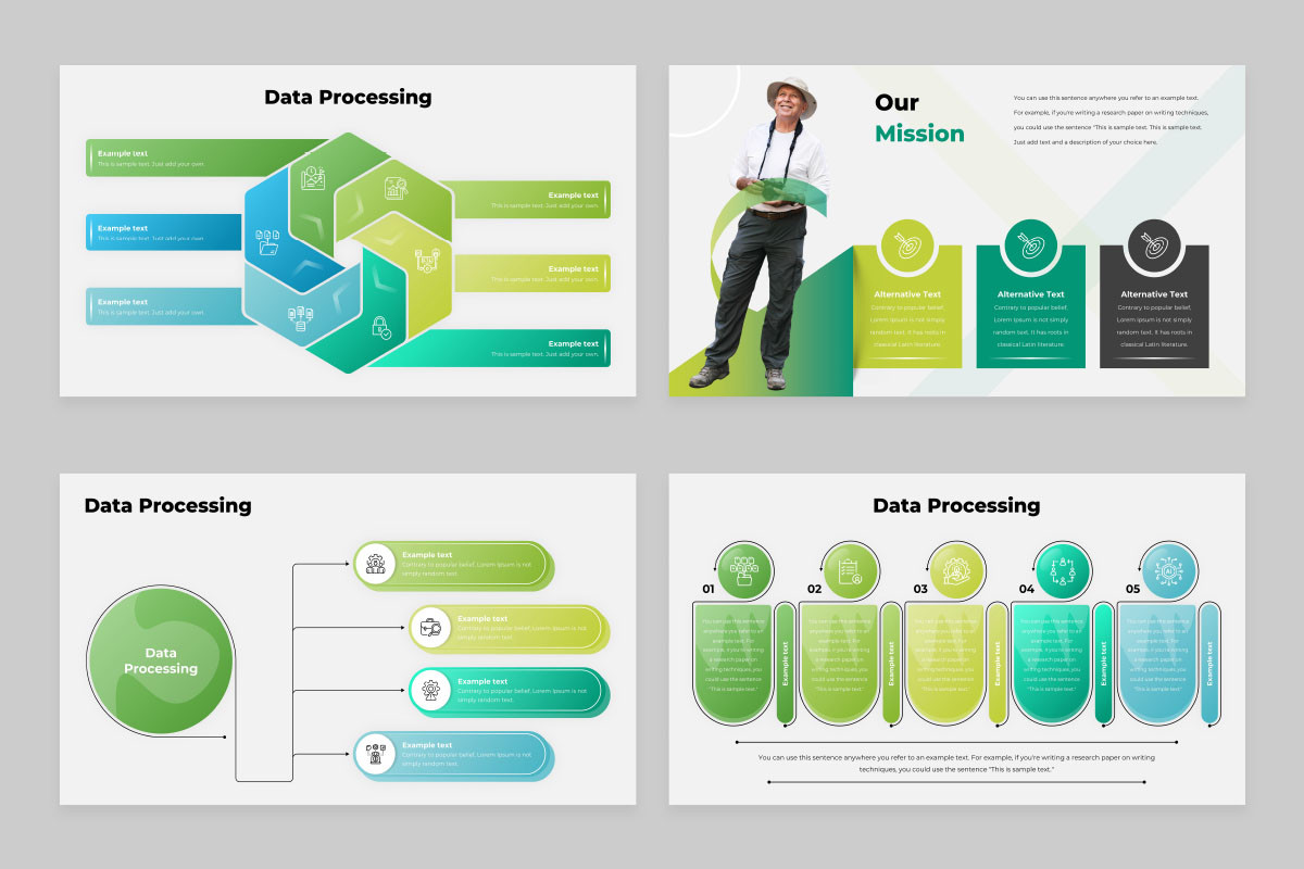 Data Powerpoint Productions Data Processing PowerPoint Presentation Template | Nulivo Market