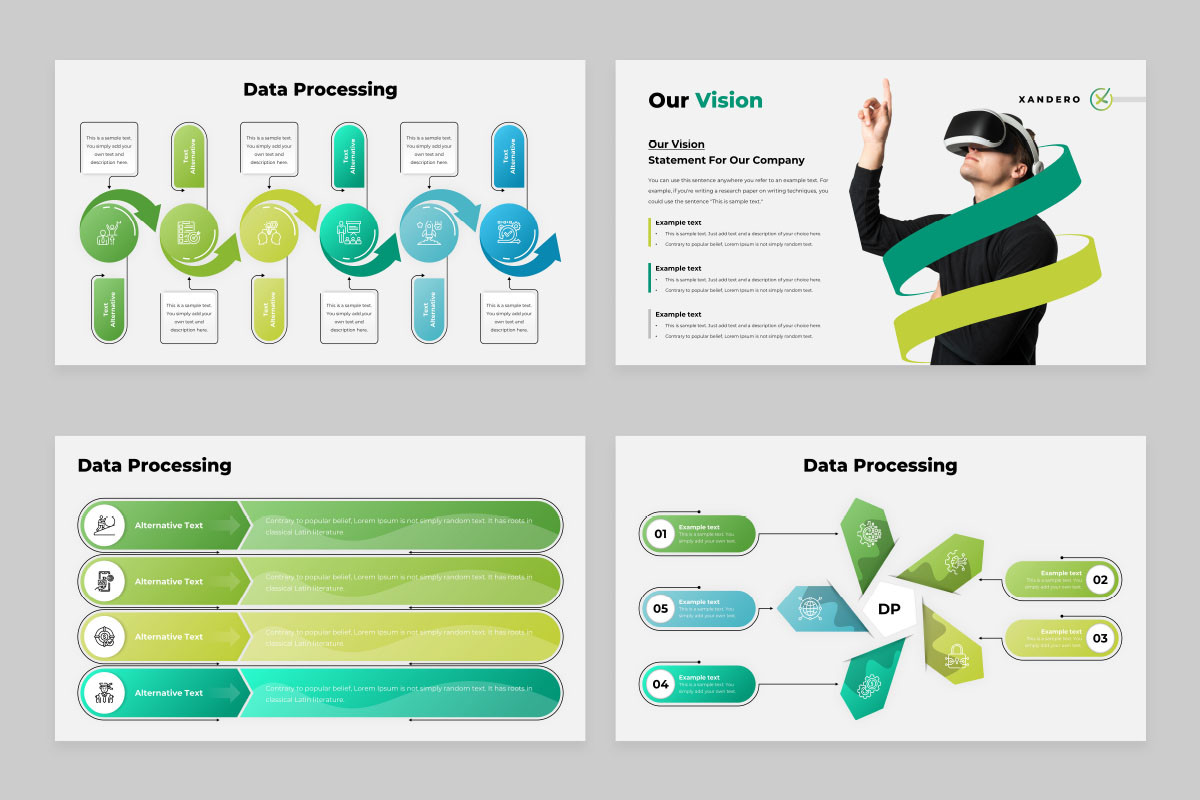Data Powerpoint Productions Data Processing PowerPoint Presentation Template | Nulivo Market