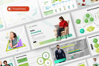Data Processing PowerPoint Presentation Template