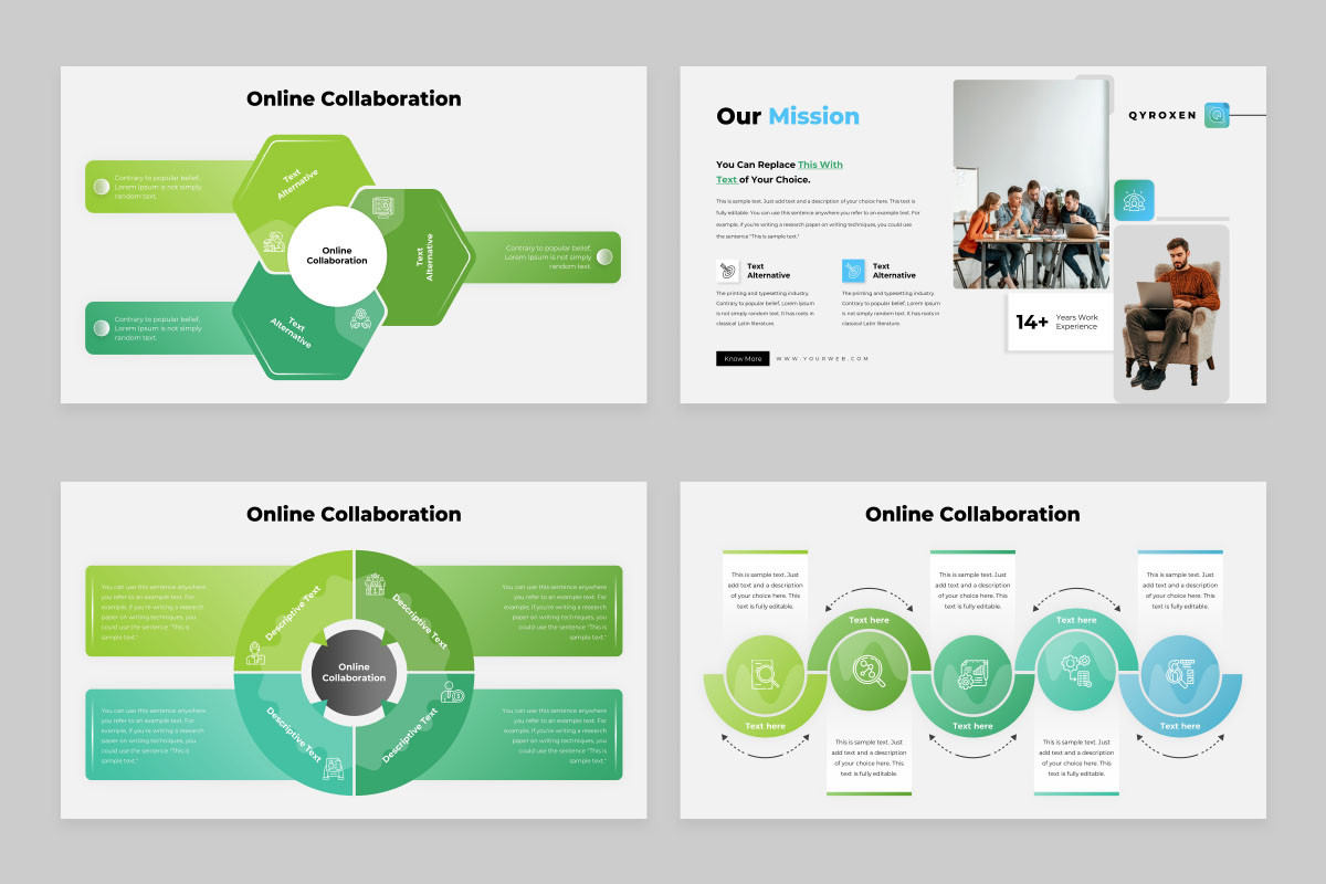 Collaborative Presentation Online Collaboration PowerPoint Presentation Template | Nulivo Market