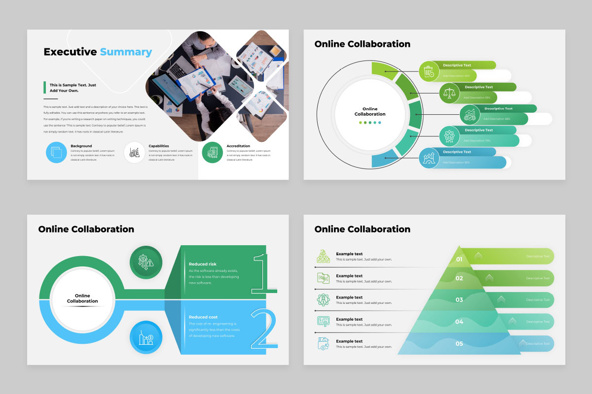 Collaborative Slide Design Online Collaboration Google Slides Presentation Template | Nulivo Market