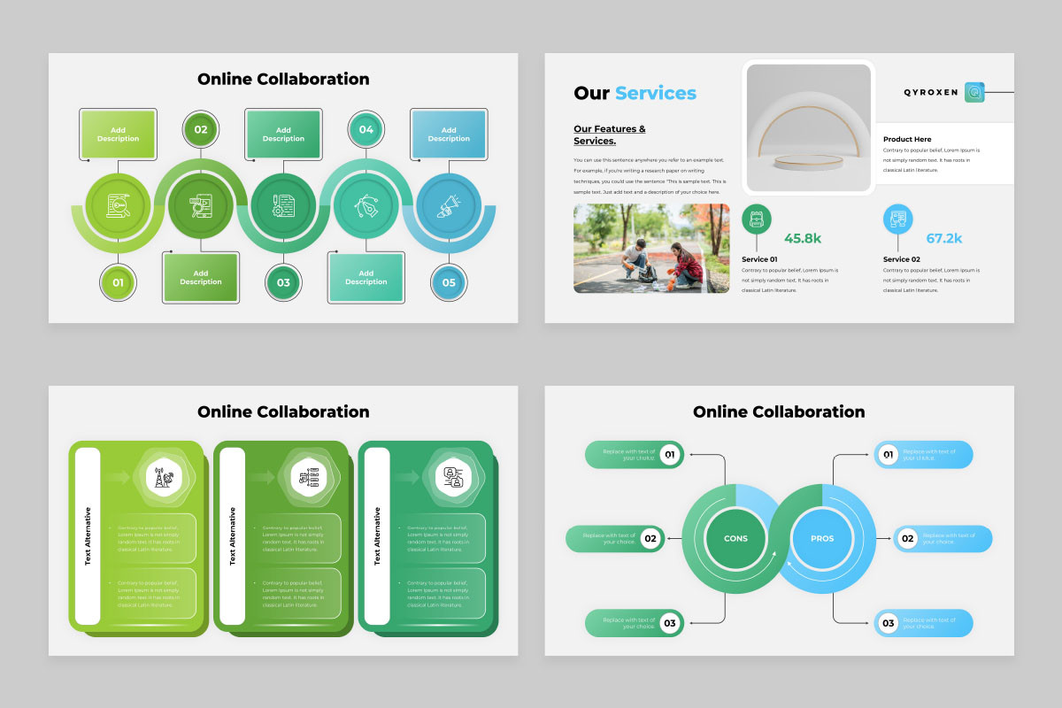 Collaborative Slide Design Online Collaboration Google Slides Presentation Template | Nulivo Market