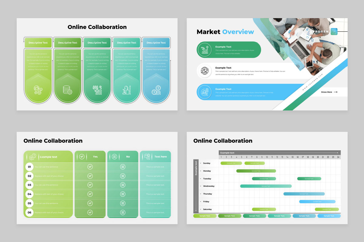 Collaborative Slide Design Online Collaboration Google Slides Presentation Template | Nulivo Market