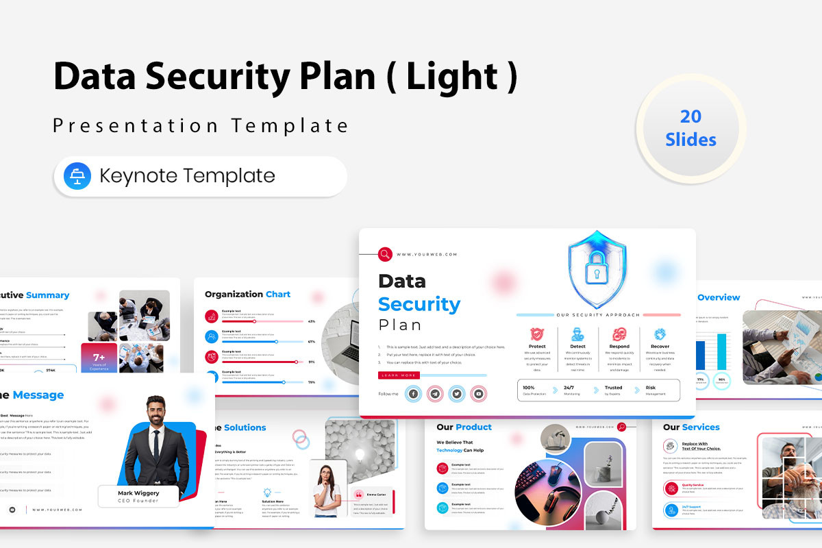 Data Security Plan Keynote Template ( Light & Dark ) | Nulivo Market
