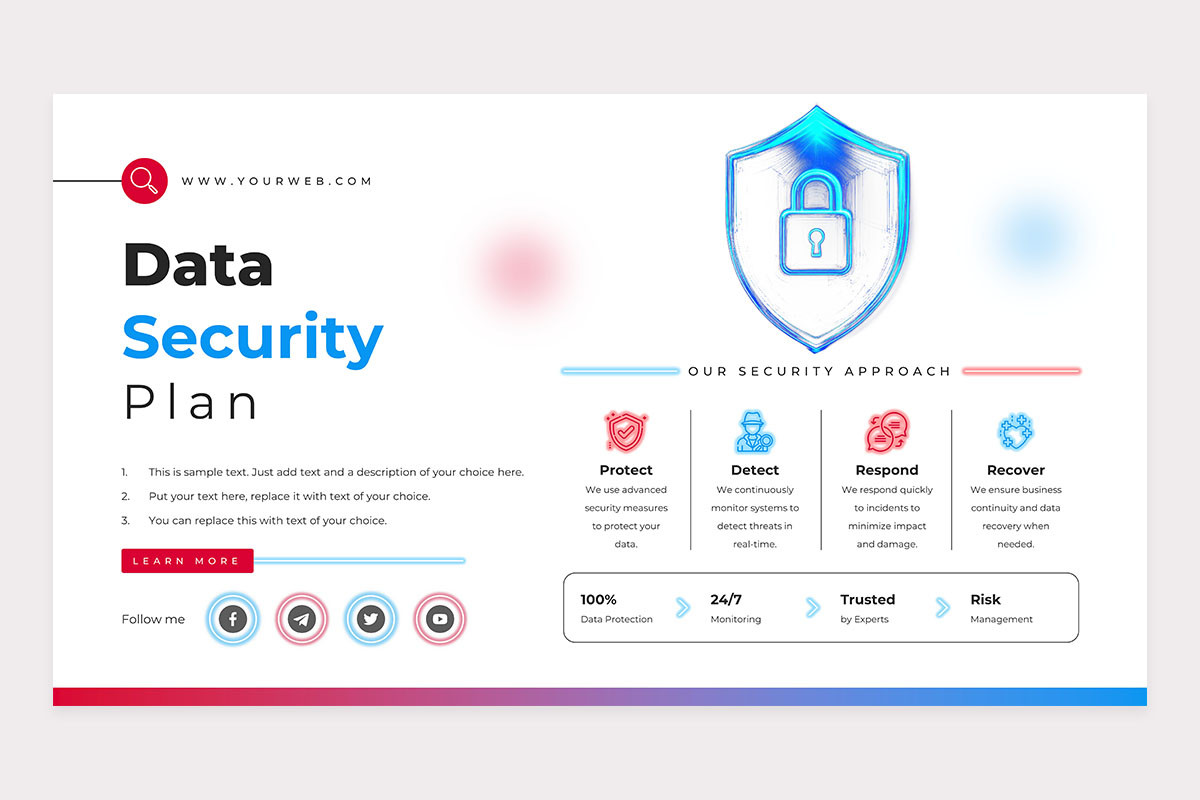 Data Security Plan Keynote Template ( Light & Dark ) | Nulivo Market