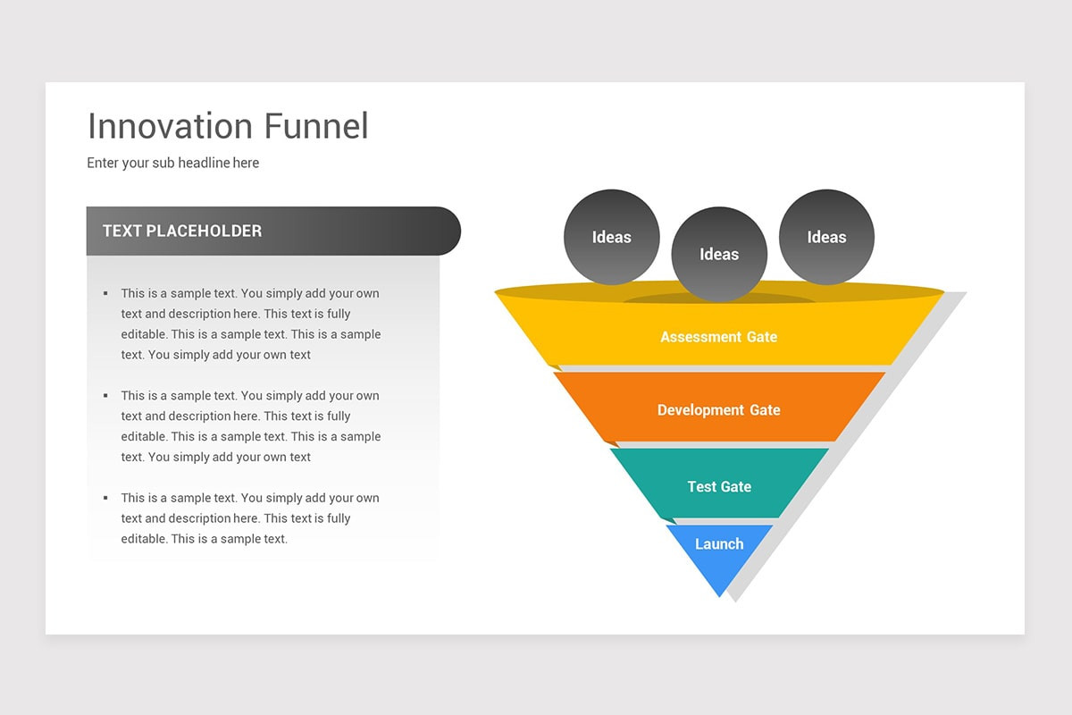 Innovation Funnel Diagram PowerPoint Template | Nulivo Market