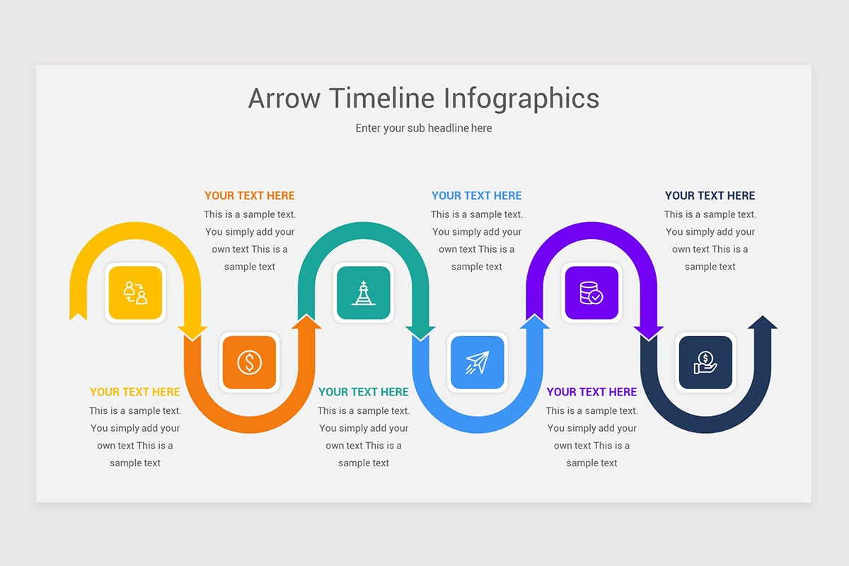 Caterease Timeline Button Arrow Timeline Infographic