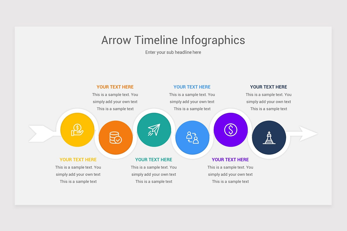 Timeline Using Arrows Arrow Timeline Keynote Template | Nulivo Market