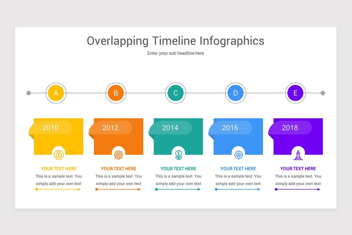 Overlapping Timeline Keynote Template | Nulivo Market