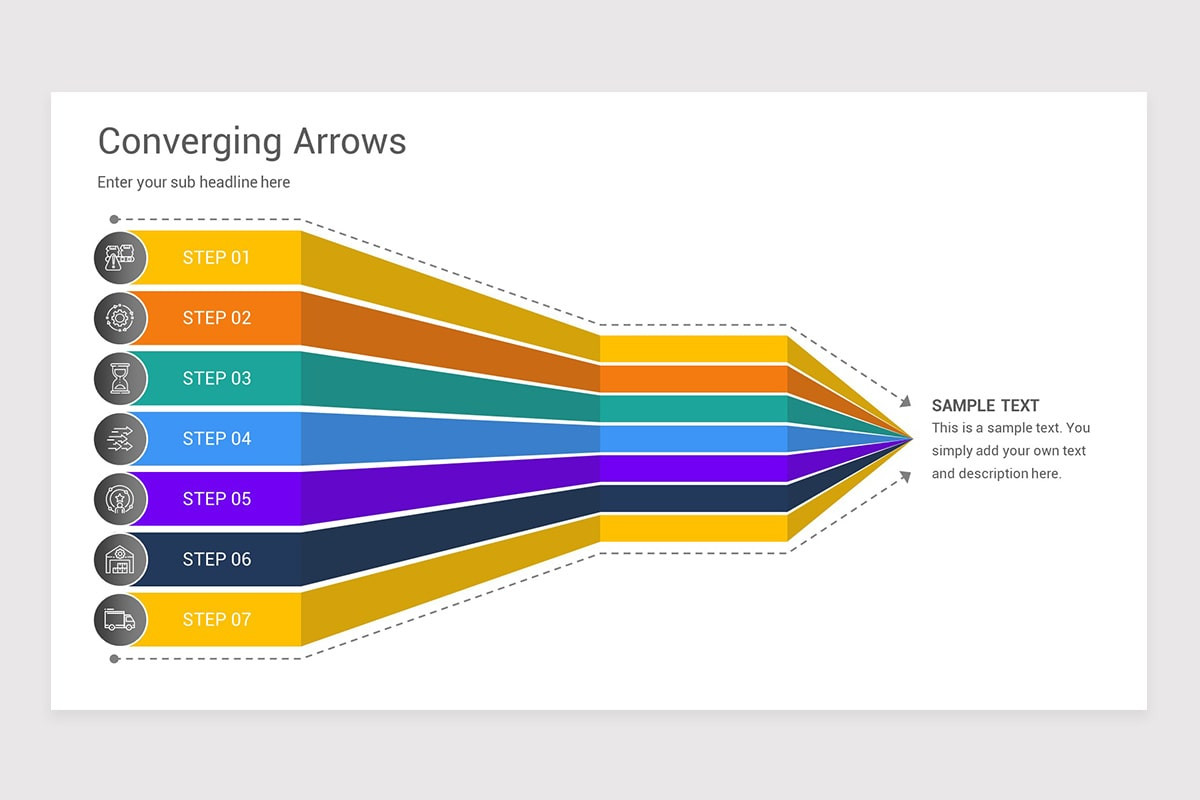 Converging Arrows PowerPoint Template | Nulivo Market