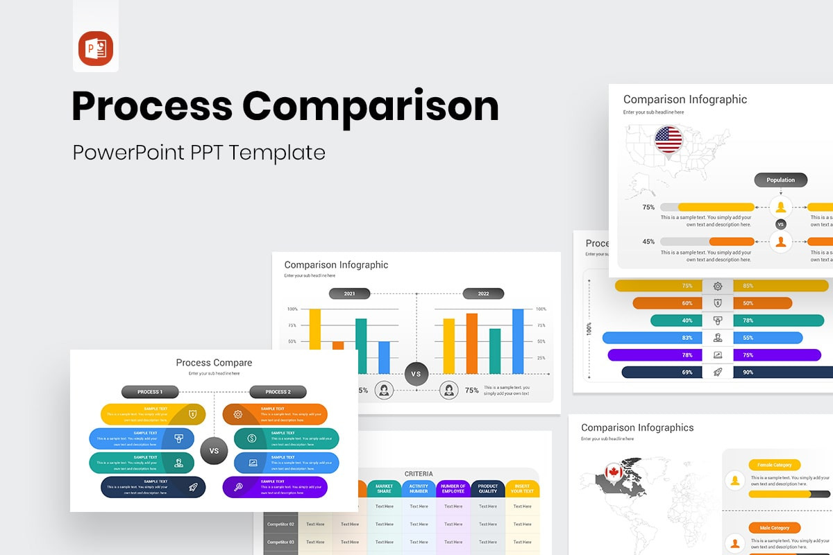 Process Comparison PowerPoint Template | Nulivo Market