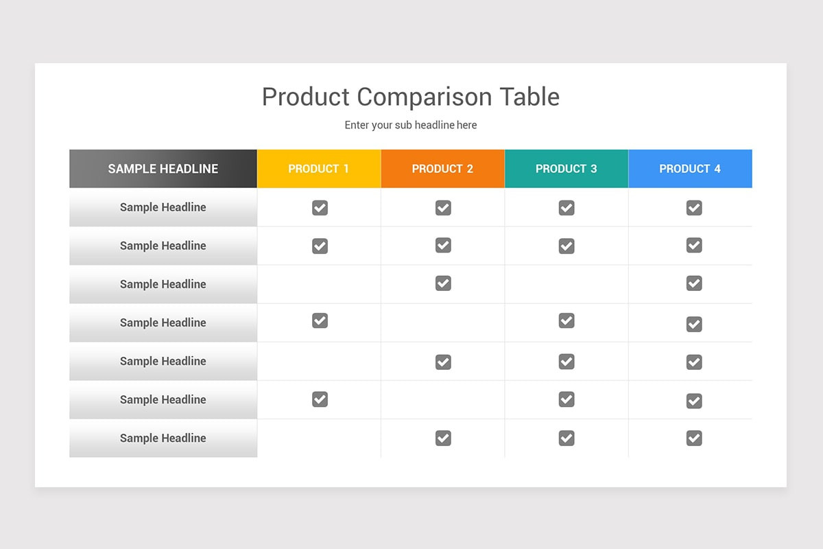 Product Comparison Matrix Template Product Comparison Matrix Template