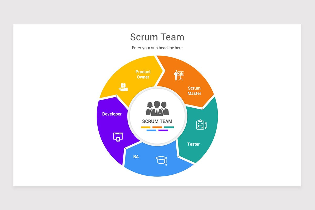 Scrum Shape Scrum Team PowerPoint Template Diagrams | Nulivo Market