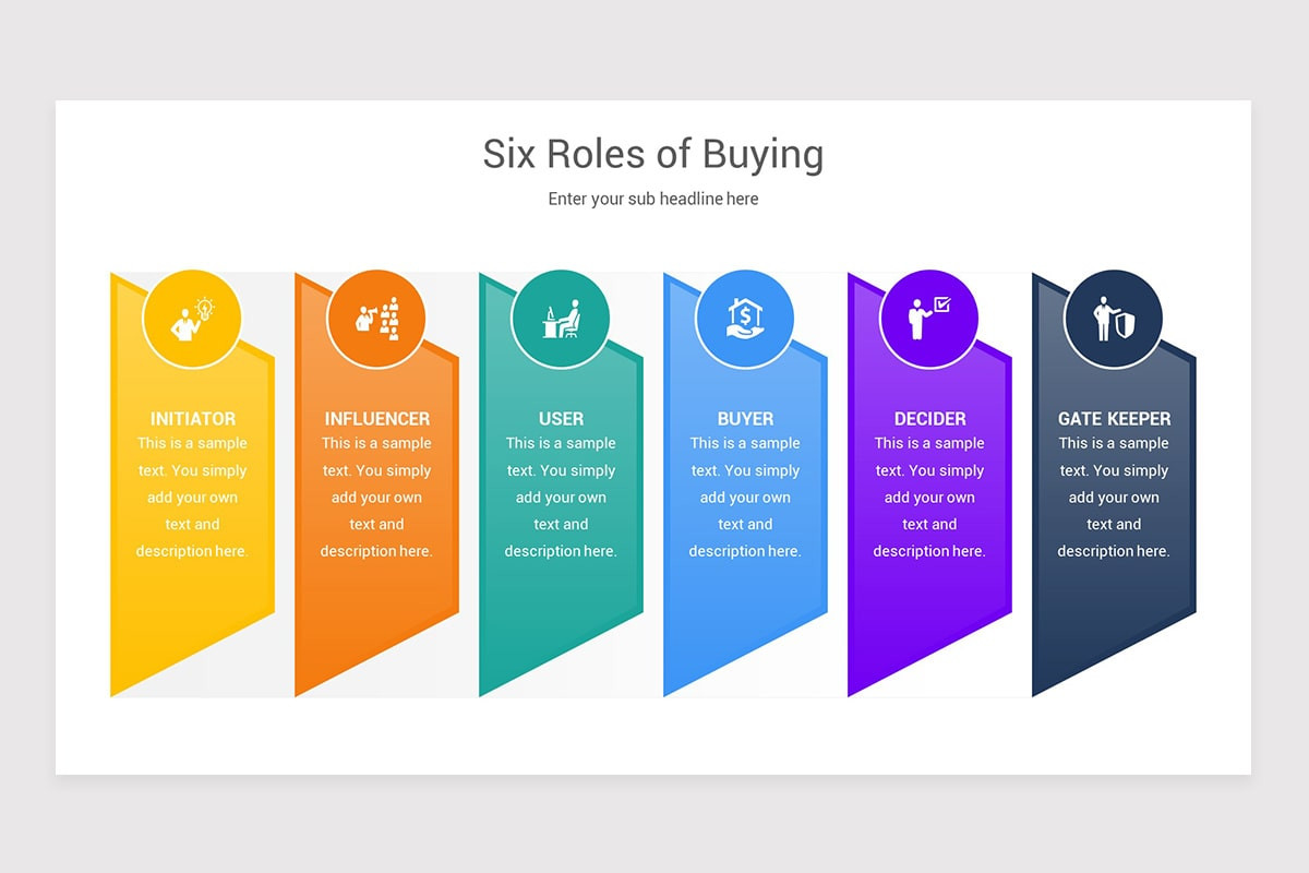 Purchase Roles Six Roles of Buying PowerPoint Template Diagrams | Nulivo Market