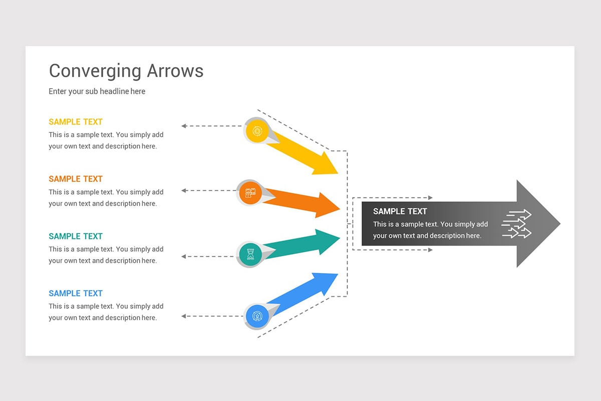 Converging Arrows Keynote Template | Nulivo Market