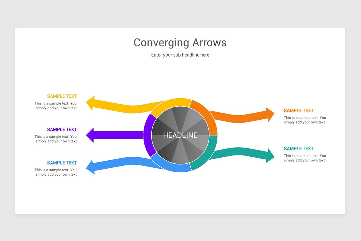 Converging Arrows Keynote Template | Nulivo Market