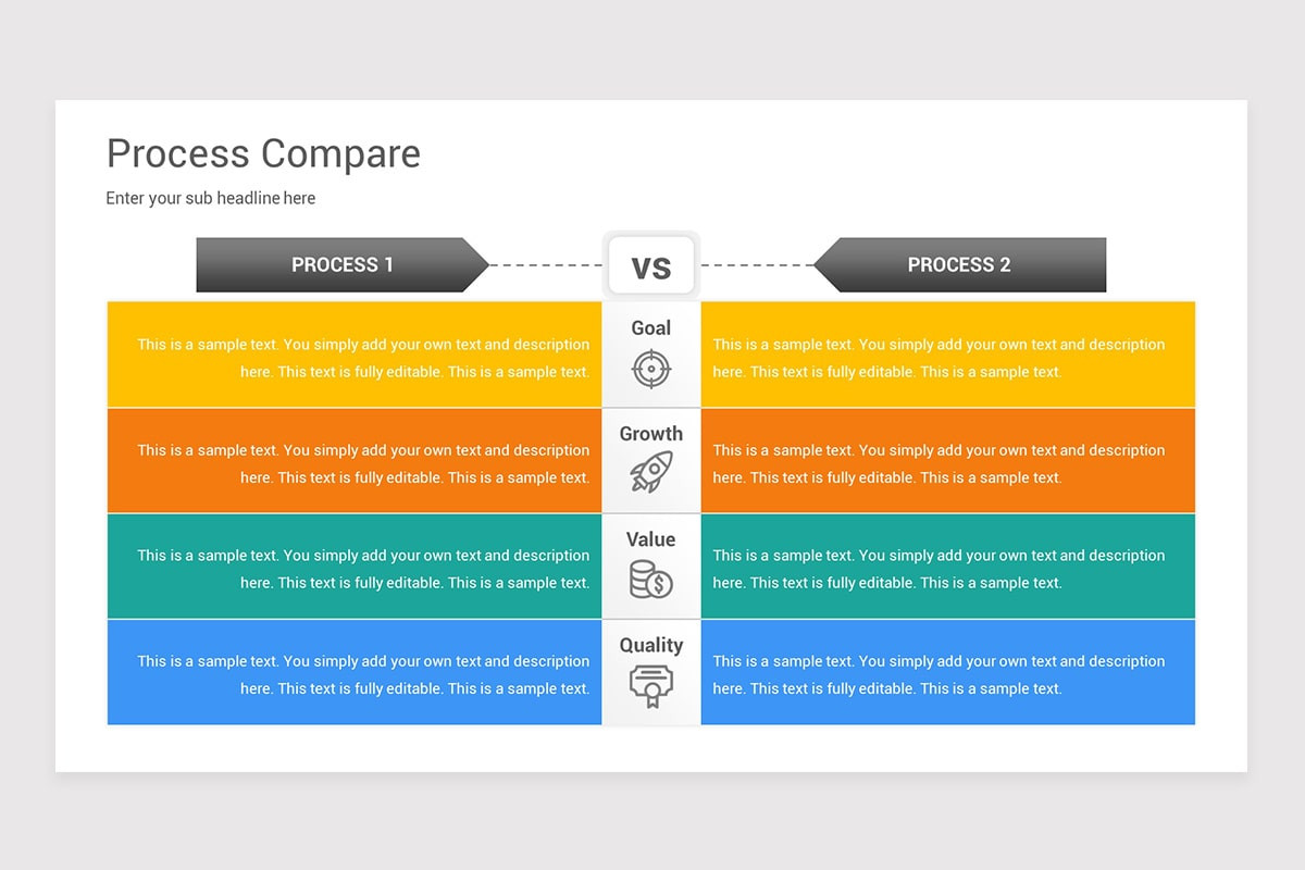 Process Comparison Keynote Template | Nulivo Market
