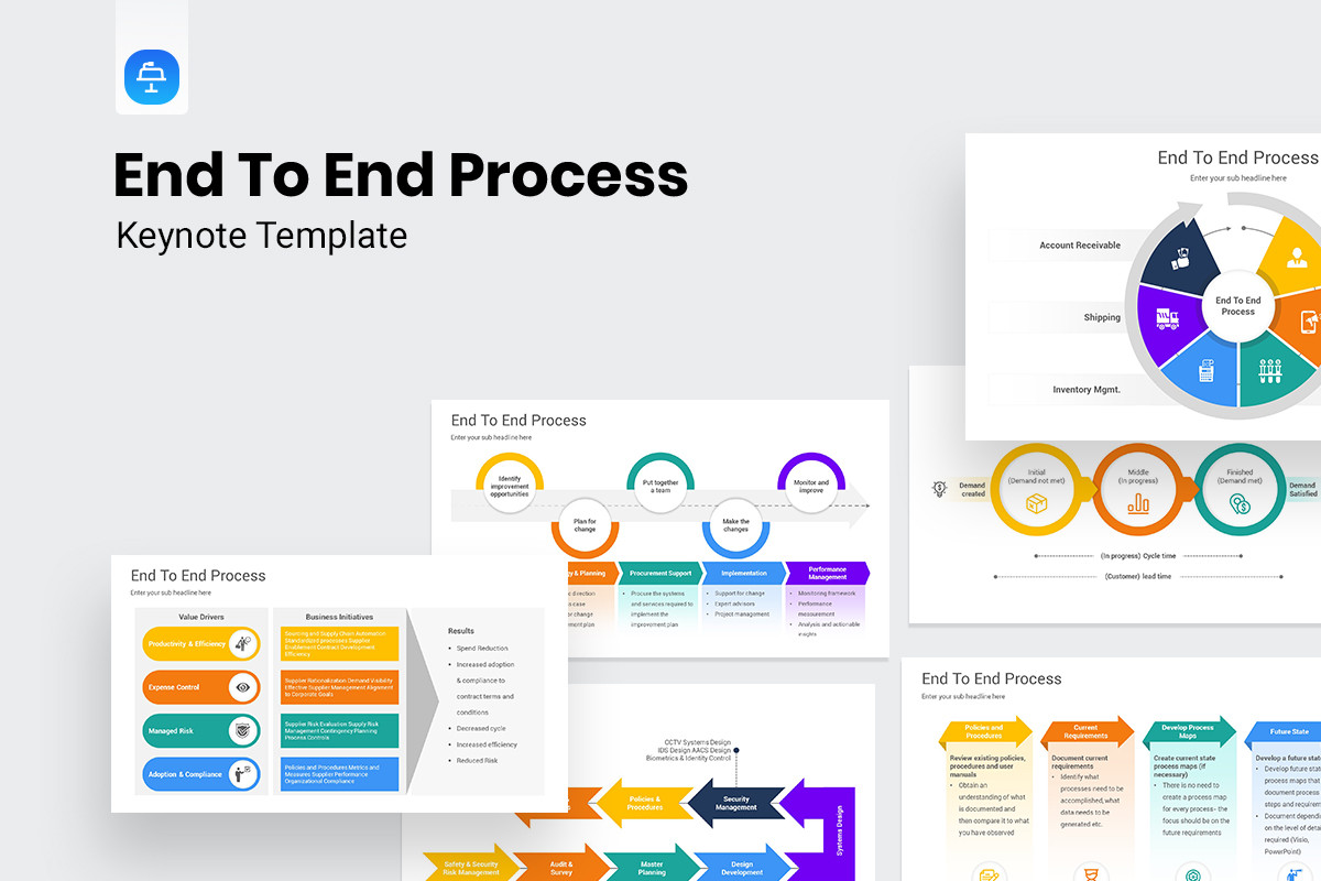 End To End Process Keynote Template | Nulivo Market