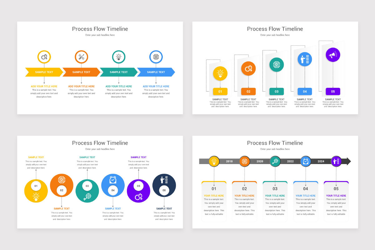 Process Flow Timeline Google Slides Template | Nulivo Market