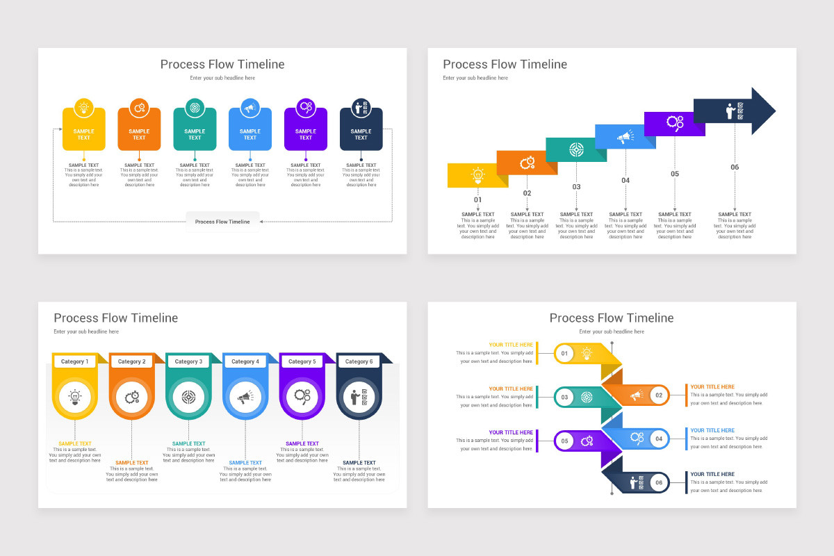 Process Flow Timeline Google Slides Template | Nulivo Market