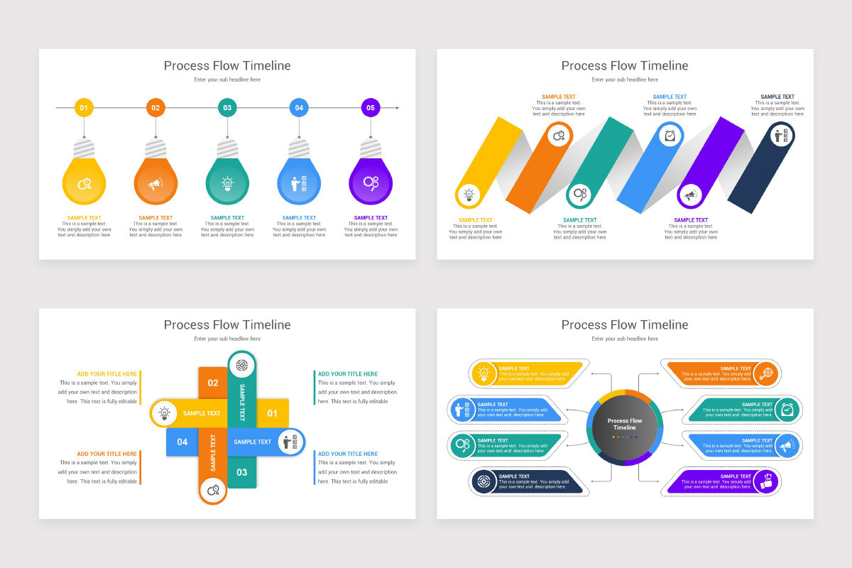 Process Flow Timeline Google Slides Template | Nulivo Market