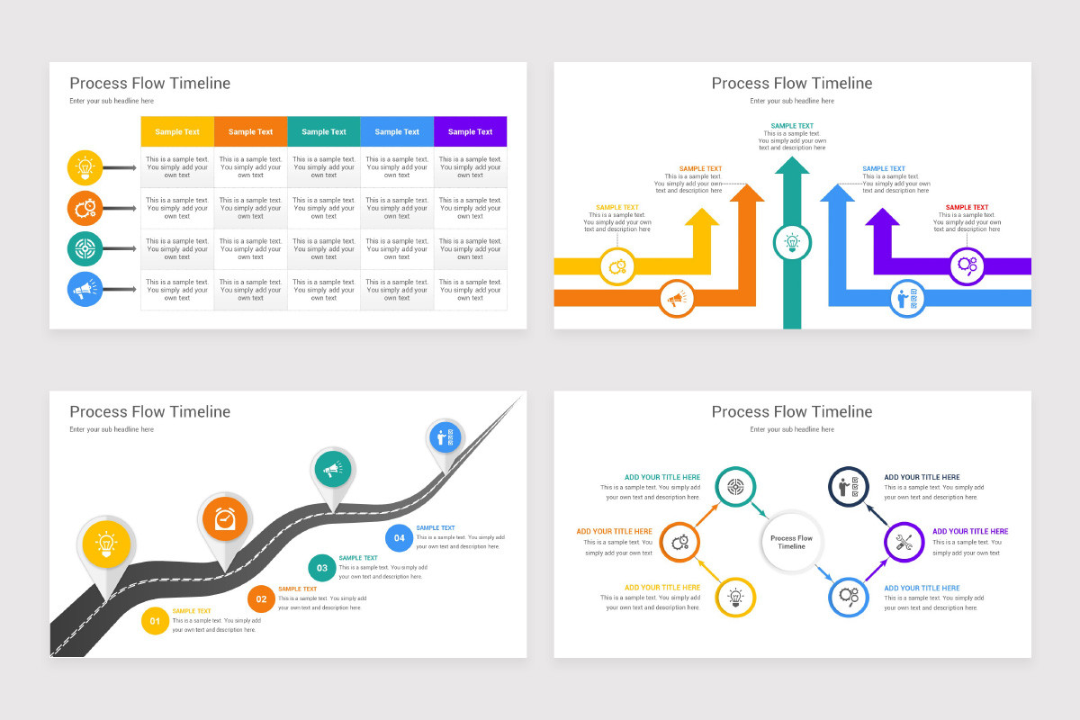 Process Flow Timeline Google Slides Template | Nulivo Market