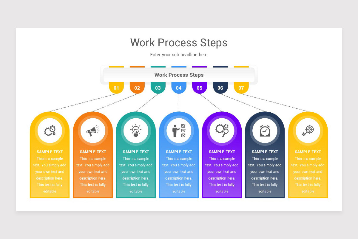 Work Process Steps PowerPoint Template | Nulivo Market