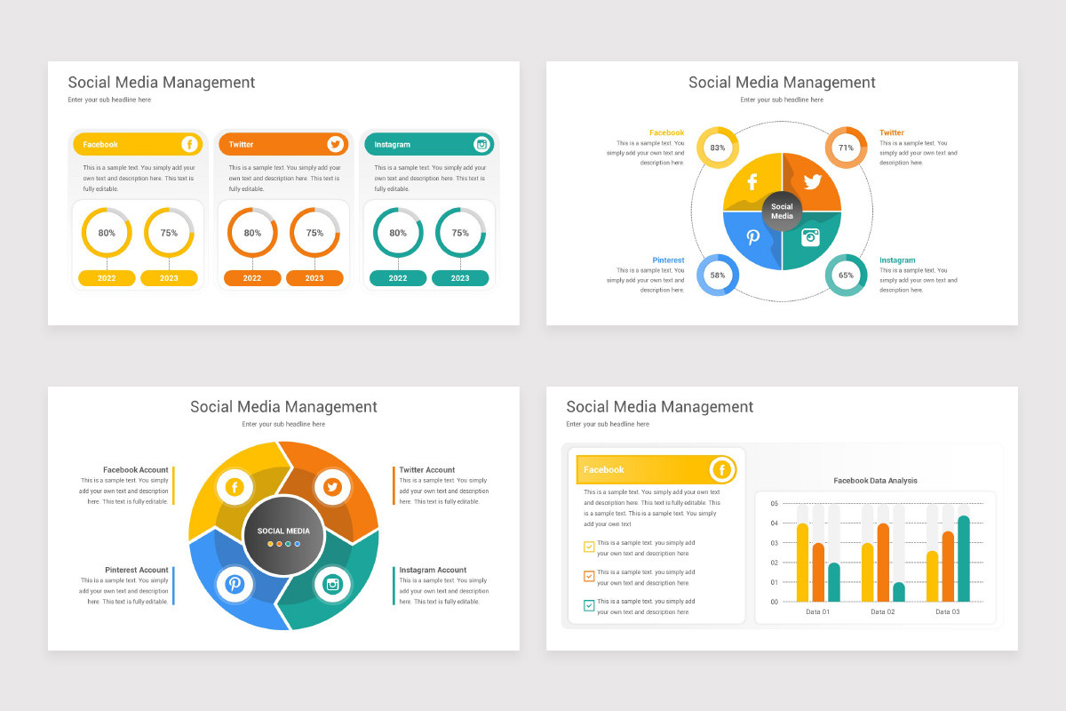 Social Media Management Keynote Template | Nulivo Market