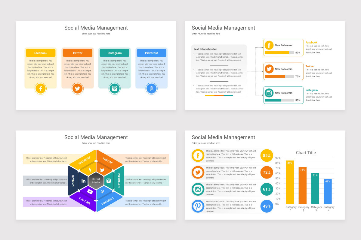 Social Media Management Keynote Template | Nulivo Market
