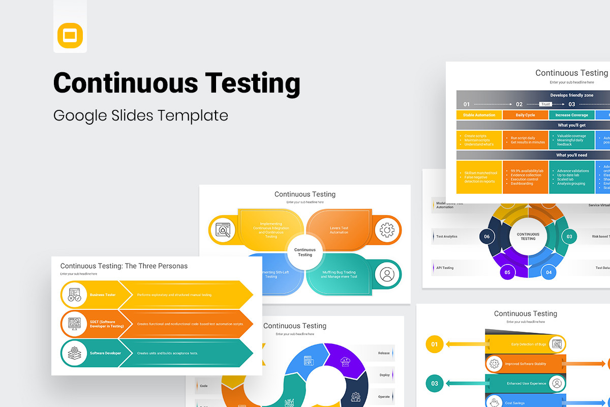 Continuous Testing Google Slides Presentation Template | Nulivo Market