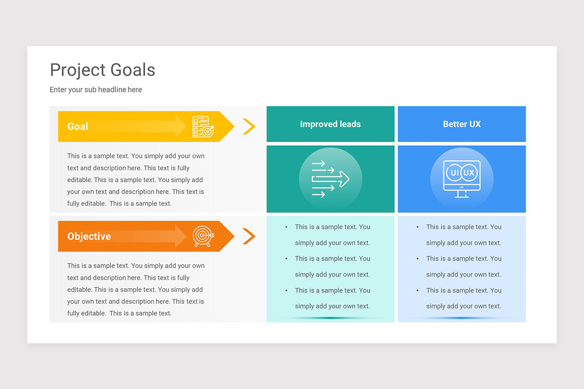 Resolution Goals Powerpoint Background Project Goals PowerPoint Presentation Template | Nulivo Market