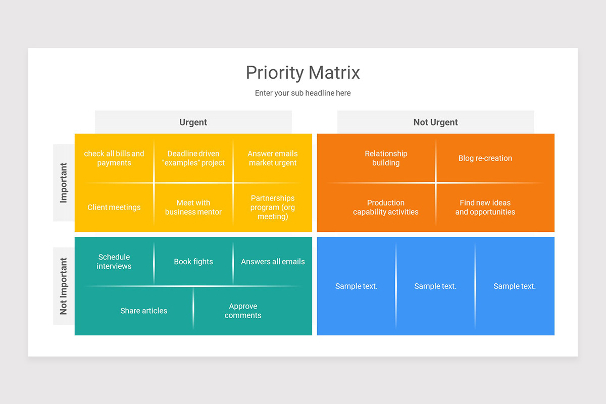 Priority Matrix PowerPoint Presentation Template | Nulivo Market
