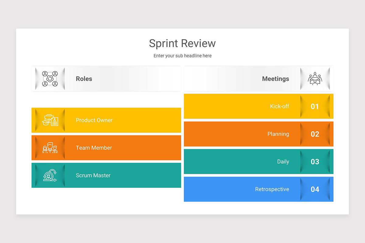 Sprint Review PowerPoint Presentation Template | Nulivo Market