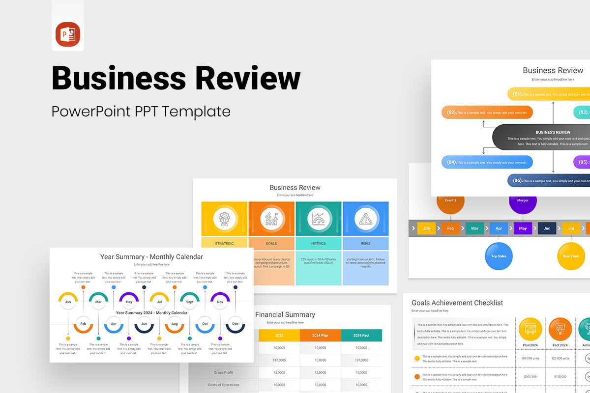 Business Review PowerPoint Presentation Template | Nulivo Market