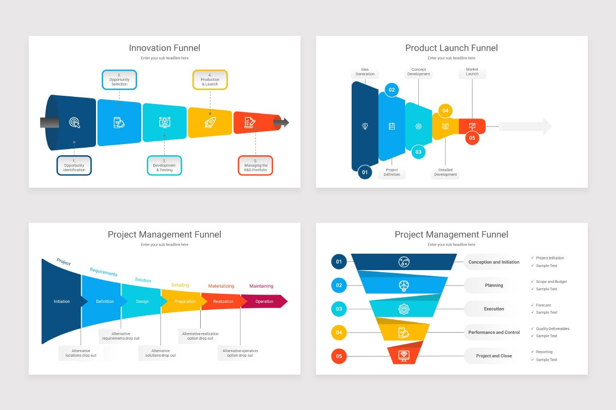 Funnel Modle Funnel Models Pack PowerPoint Template | Nulivo Market