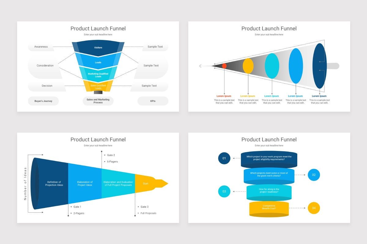 Funnel Modle Funnel Models Pack PowerPoint Template | Nulivo Market