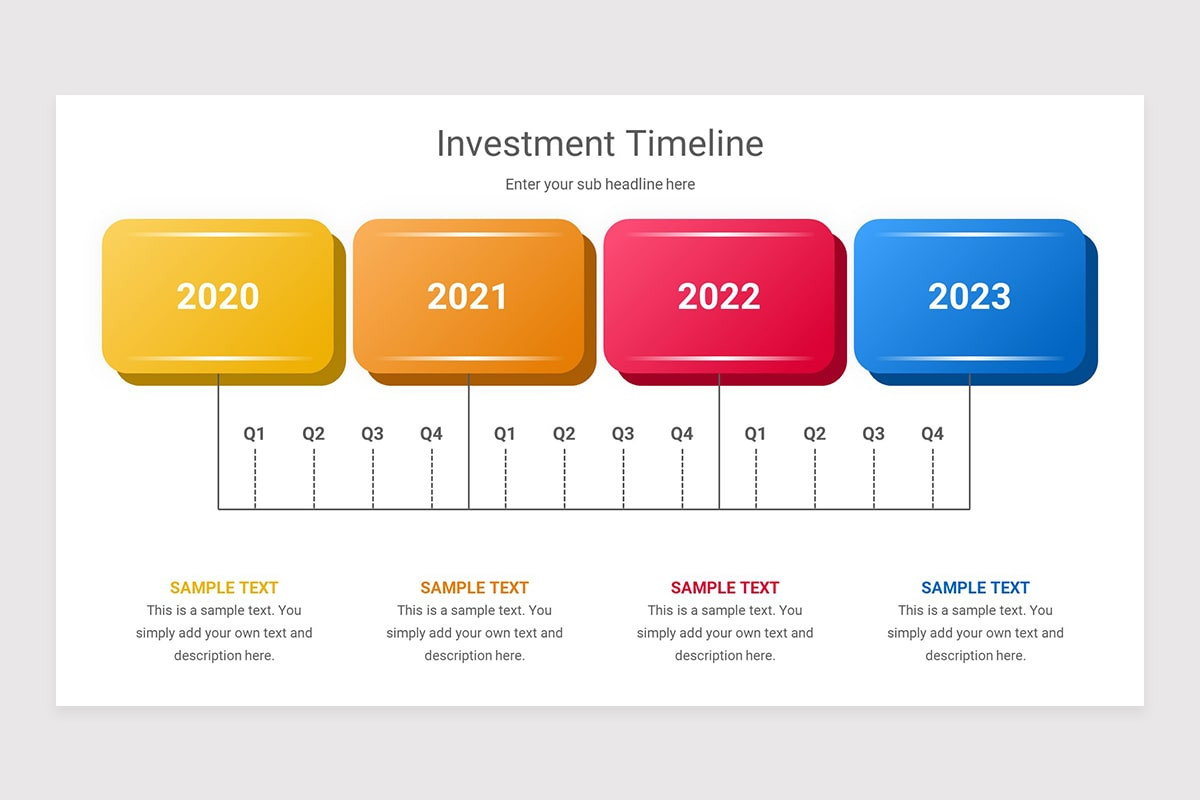 Investment Timeline PowerPoint Presentation Template | Nulivo Market