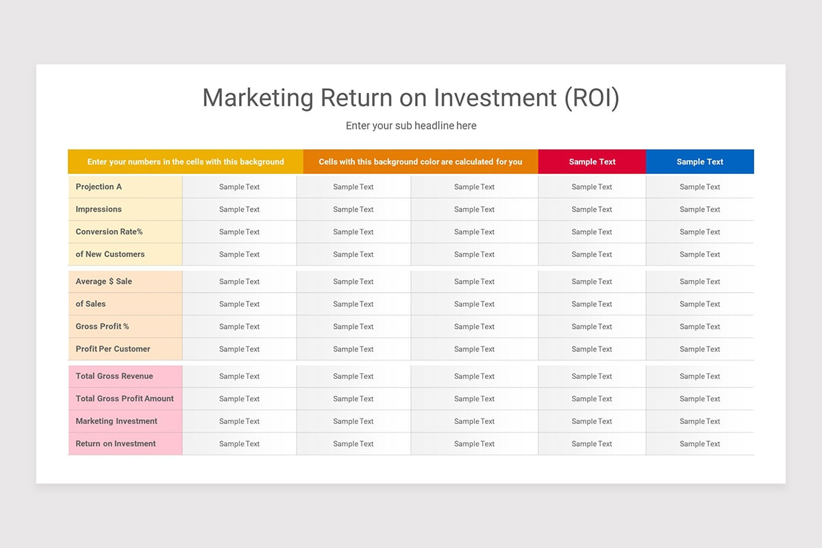 Return on Investment (ROI) PowerPoint Presentation Template