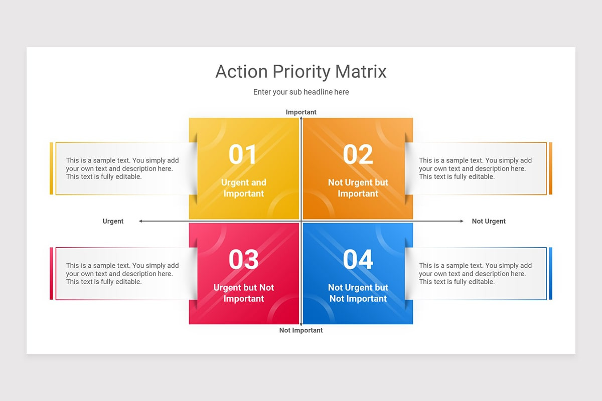 Action Priority Matrix Google Slides Presentation Template | Nulivo Market