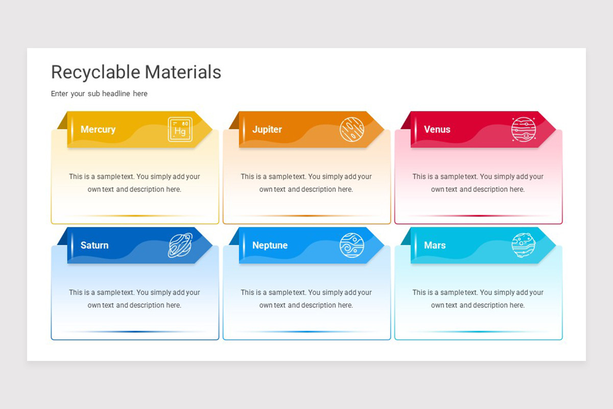 Recyclable Materials PowerPoint Presentation Template | Nulivo Market