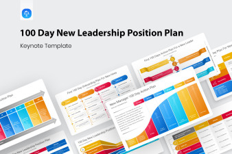 100 Day New Leadership Position Plan Keynote Presentation Template