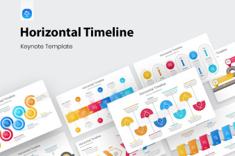 Horizontal Timeline Keynote Presentation Template